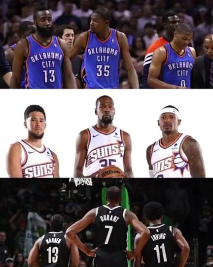 太陽三巨頭徹底失敗？美媒：杜蘭特的三巨頭球隊(duì)總是一樣的結(jié)局？